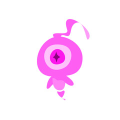 alien abstract character design, vector illustration