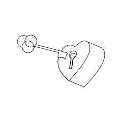 
 One continuous Line art with love,romance concept hand drawn symbol vector for valentine's day of Two hearts.