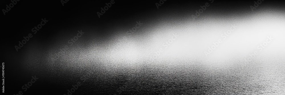 Poster black and white gradient abstract background with grainy texture and minimalist composition