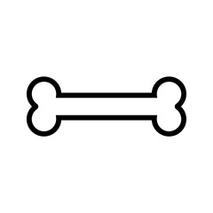 BLACK LINE VECTOR ICON WHITE BACKGROUND HUMAN BONE