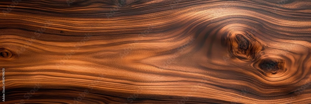Poster walnut wood texture background smooth polished plank natural grain patterns