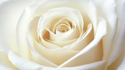 Close-Up of Elegant White Rose Petals with Soft Light and Detail