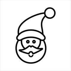 santa claus vector icon line template