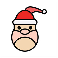santa claus vector icon line template