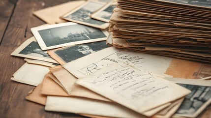 Old Photos and Letters Memories