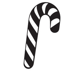 Naklejka premium Candy cane isolated on white background, Candy cane icon