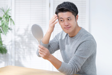 男性・髪