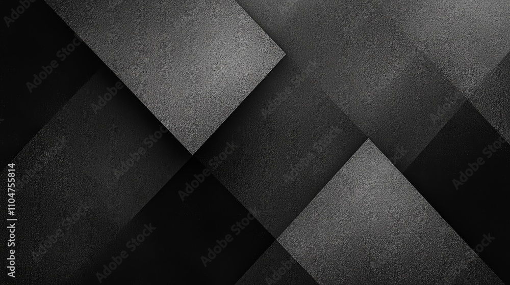 Poster geometric abstract background with black and gray triangles minimalist design textured surface