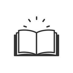 Book icon isolated vector illustration.