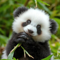 close up of a panda