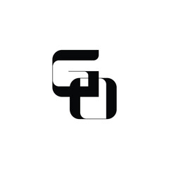 GO monogram logo design letter text name symbol monochrome logotype alphabet character simple logo