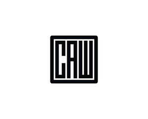 CAW logo design vector template. CAW