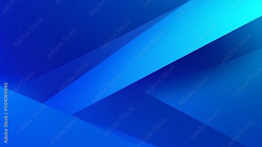 Aufkleber blue gradient abstract geometric background with triangle and trapezoid shapes