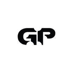 GP monogram logo design letter text name symbol monochrome logotype alphabet character simple logo