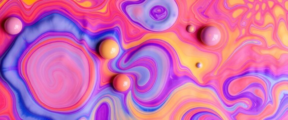 Tie-Dye Swirl Blobs Background