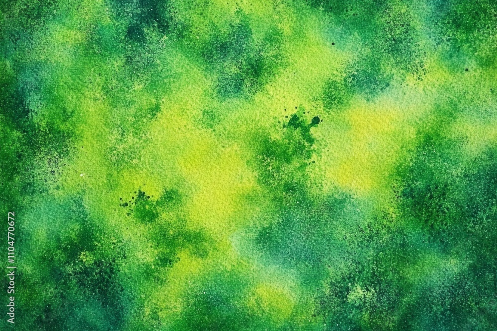 Poster abstract watercolor background in green yellow tones with texture and fluid movement for design and 
