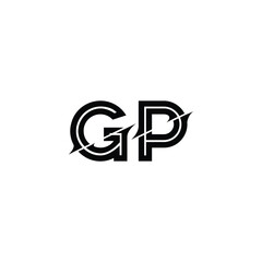 GP monogram logo design letter text name symbol monochrome logotype alphabet character simple logo