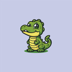 Fototapeta premium collection of cute crocodile mascots vector