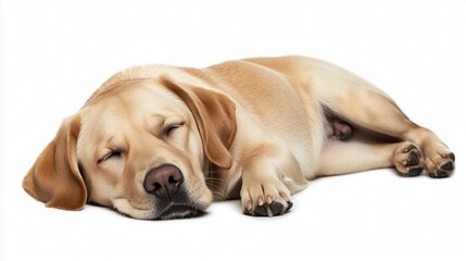 Obraz premium photo of lovely labrador dog on white background