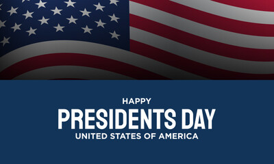 Happy Presidents day concept with American flag