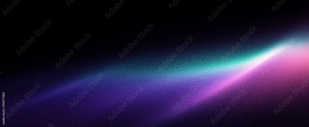 Poster glowing gradient background with blue purple black noise texture abstract design