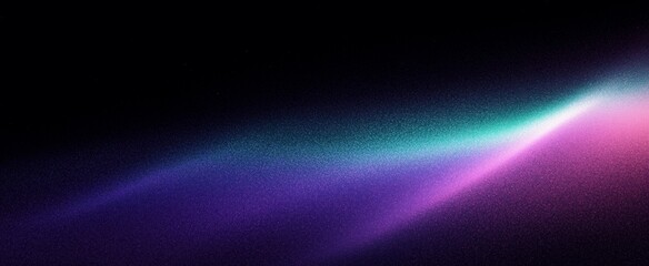 Fototapeta premium Glowing Gradient Background with Blue Purple Black Noise Texture Abstract Design