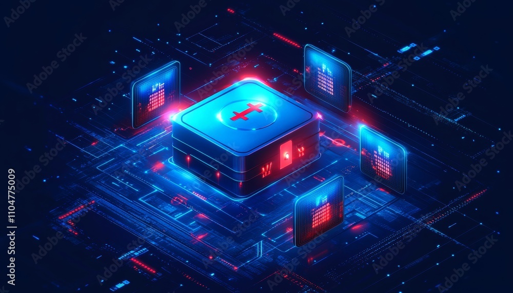 Poster Password Management Software Concept for Authentication and Security in a Cyberpunk Environment with Advanced Encryption and Data Protection