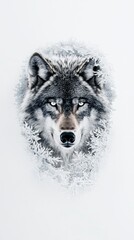 Obraz premium Majestic Winter Wolf