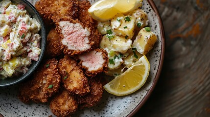 Culinary delight schnitzel feast