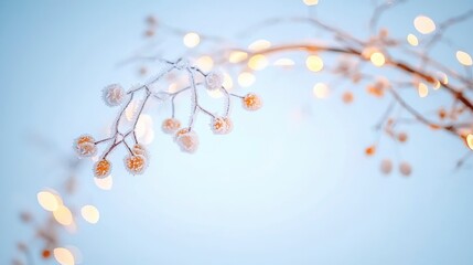 Fototapeta premium Frosty Berries and Lights