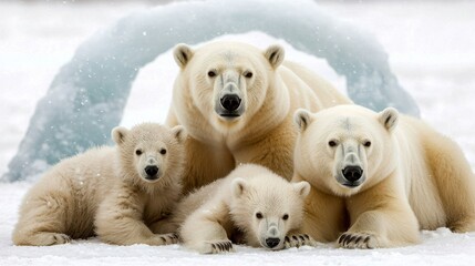 Obraz premium Polar Bear Family Portrait