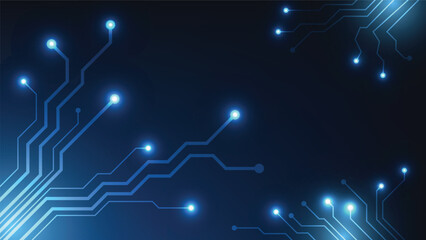 Obraz premium abstract blue futuristic circuit board background