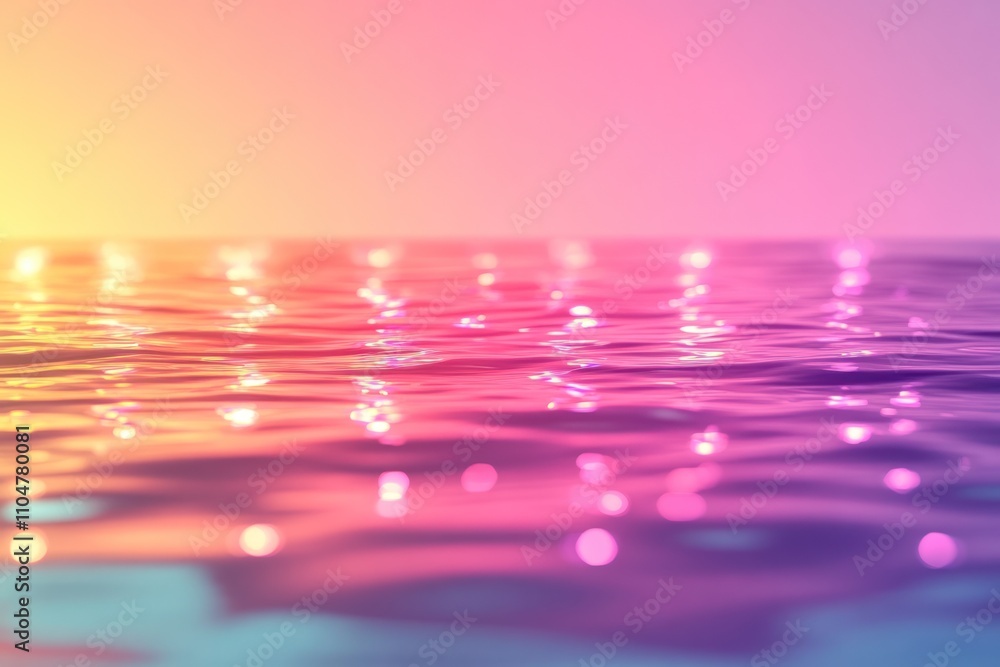 Poster abstract background of shimmering water with a colorful gradient.
