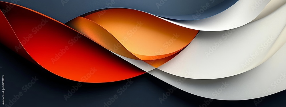 Poster Minimalist Abstract Digital Background in Modern Red and Orange with Copy Space for Business and Creative Presentations