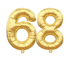 Balloon Gold Number 68