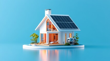 Modern Solar Powered Home with Clean Energy Design