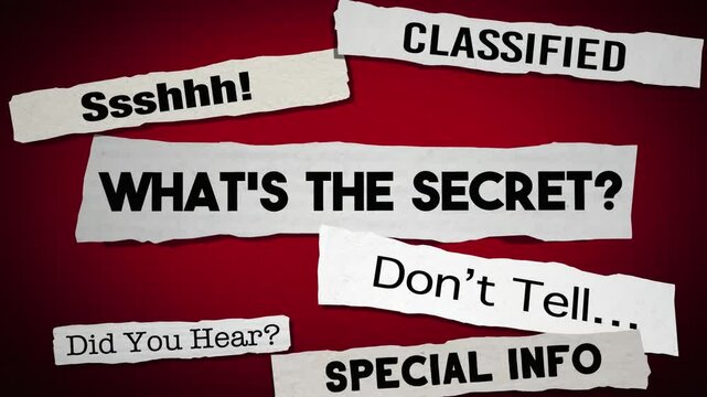 Whats the Secret News Headlines Gossip Unknown Info Revealed Ssshh 3d Animation