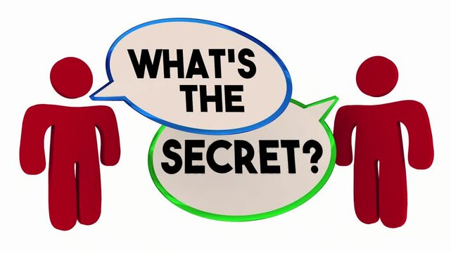 Whats the Secret Two People Talking Sharing Gossip Mystery Information Speech Bubbles Communication 3d Animation