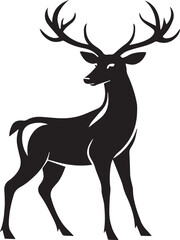 Obraz premium Deer vector silhouette illustration design