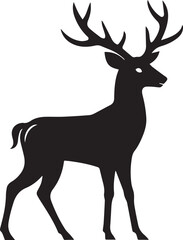 Obraz premium Deer vector silhouette illustration design