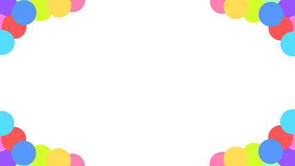 Background white with colorful circle. Vector can be used for banners, posters, power points, templates, slides, etc.