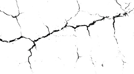 Sketch crack texture. Ground cracks, breaks on land surface from earthquake. Distressed Grunge Texture. Seamless Pattern.