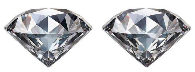 clear white diamond on white background