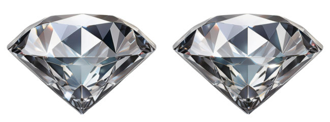 clear white diamond on white background