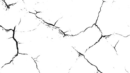 Broken transparent glass vector template for a design, Vector the cracks concrete texture white and black.