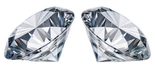 elegant crystal clear diamond isolated on white background