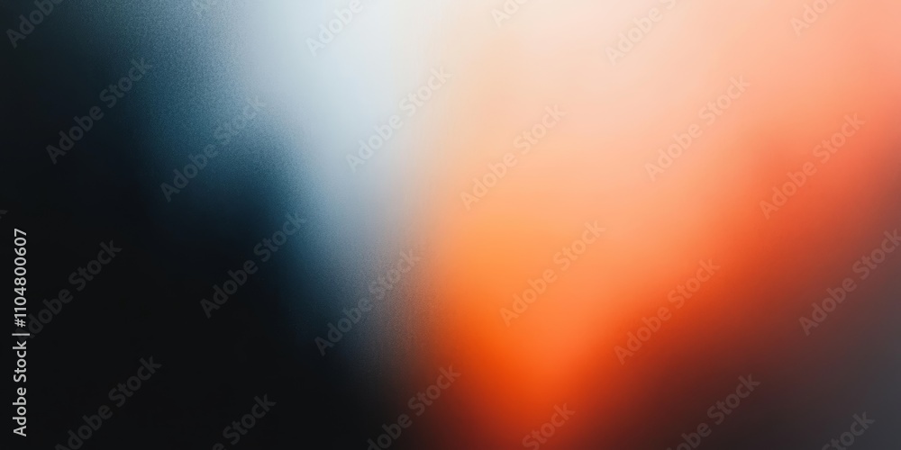 Aufkleber Smooth Gradient Background with Orange Band Minimalist Abstract Design