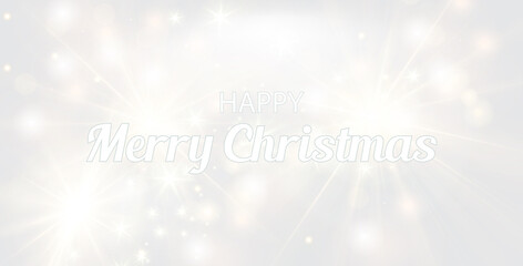 Holiday Lights with Merry Christmas Typography