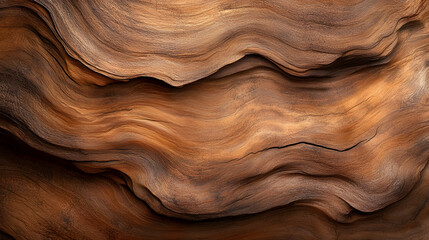 Fototapeta premium detailed shot of textured wood with flowing patterns and warm tones, showcasing natural beauty of tree trunks. intricate lines and colors evoke sense of organic elegance