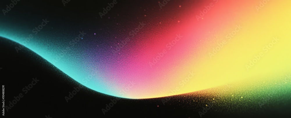 Poster abstract color gradient background rainbow design vibrant texture smooth grainy black yellow green p